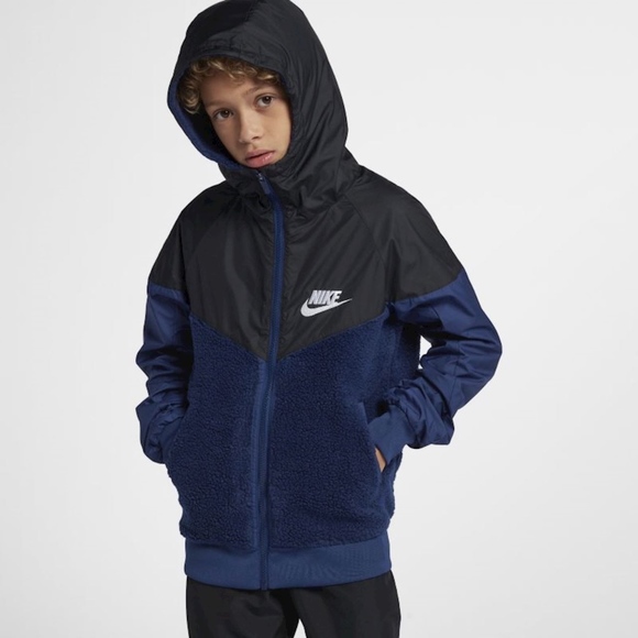 nike sportswear windrunner sherpa jacket